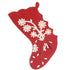 Hand Felted Wool Christmas Stocking - Flower Bouquet on Red - ARCADIA HOME